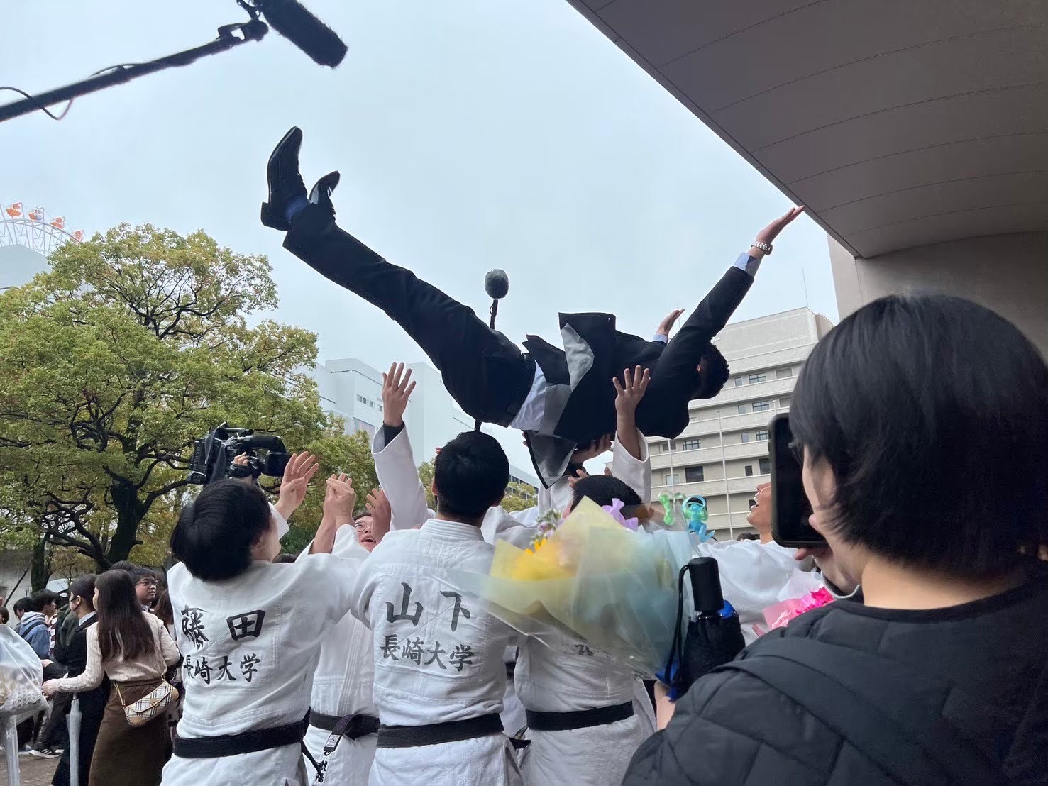柔道部の集合写真